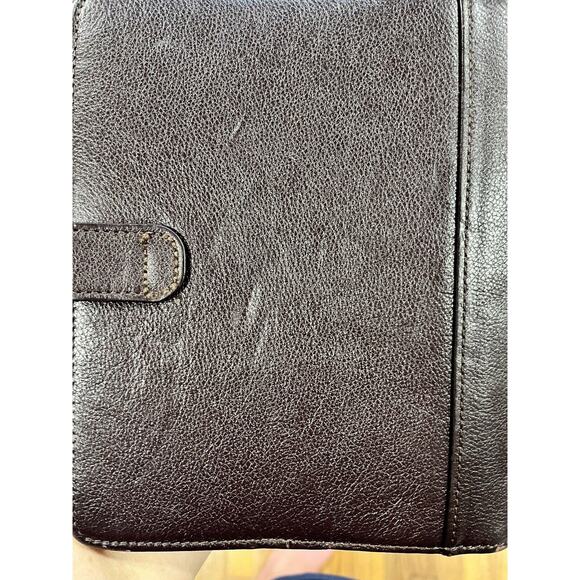 Vtg Franklin Covey Brown Full Grain Leather Planner 6 Ring Binder Rare - Picture 6 of 12